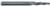MAGNATE 2683 3 Flute Tapered Ball Nose Spiral Router Bit - 1/8" Cutting Diameter; 3 Degree; 1" Cutting Height; 1/4" Shank Diameter; 3" Overall Length; Solid Carbide, UP-Cut