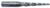 MAGNATE 2684 3 Flute Tapered Ball Nose Spiral Router Bit - 1/8" Cutting Diameter; 3 Degree; 3" Cutting Height; 1/2" Shank Diameter; 5" Overall Length; Solid Carbide, UP-Cut