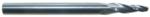 MAGNATE 2685 3 Flute Tapered Ball Nose Spiral Router Bit - 1/8" Cutting Diameter; 5 Degree; 3/4" Cutting Height; 1/4" Shank Diameter; 3" Overall Length; Solid Carbide, UP-Cut