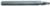 MAGNATE 2686 3 Flute Tapered Ball Nose Spiral Router Bit - 1/8" Cutting Diameter; 7 Degree; 1/2" Cutting Height; 1/4" Shank Diameter; 3" Overall Length; Solid Carbide, UP-Cut