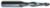 MAGNATE 2689 3 Flute Tapered Ball Nose Spiral Router Bit - 1/4" Cutting Diameter; 7 Degree; 1" Cutting Height; 1/2" Shank Diameter; 4" Overall Length; Solid Carbide, UP-Cut