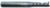 Magnate 2883 O-Flute 1 Flute Up-Cut Spiral Router Bit - 3/8" Cutting Diameter; 1" Cutting Length; 3/8" Shank Diameter; 3" Overall Length; Solid Carbide For Rigid Plastic, Acrylics, Nylons, Solid Surface, Aluminum and Type I Foams