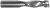 MAGNATE 2950 2 Flute Compression Spiral Left Hand Router Bit - 1/2" Cutting Diameter; 2" Cutting Length; 1/2" Shank Diameter; 4" Overall Length; 2+2 Up-Down, Solid Carbide