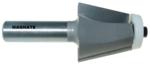 MAGNATE 3125 Bevel Undermount Bowl Router Bit - 12 Degree; 1-1/4" Cutting Height; 1-13/32" Overall Diameter; 1-3/4" Shank Length; BR-50 Bearing; Use BR-41 when a steel ball bearing is required.; 1/2" Shank Diameter, 2-Flute Carbide Tipped