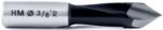 Amana 313009 Through-Hole Right-Handed Boring Bit, 57mm OAL x 10mm Shank - 3/8" Cutting Diameter; V-Point, 35mm Cutting Height, Carbide Tipped