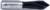 Amana 313010 Through-Hole Right-Handed Boring Bit, 57mm OAL x 10mm Shank - 10mm Cutting Diameter; V-Point, 35mm Cutting Height, Carbide Tipped