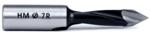 Amana 313070 Through-Hole Right-Handed Boring Bit, 57mm OAL x 10mm Shank - 7mm Cutting Diameter; V-Point, 35mm Cutting Height, Carbide Tipped