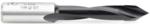 Amana 314008 Through-Hole Right-Handed Boring Bit, 70mm OAL x 10mm Shank - 8mm Cutting Diameter; V-Point, 40mm Cutting Height, Carbide Tipped