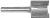 MAGNATE 3303 Mortising Router Bit - 3/4" Cutting Diameter; 3/4" Cutting Height; 1/4" Shank Diameter; 1-1/4" Shank Length; 2-Flute Carbide Tipped