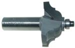 MAGNATE 3416 Classic with Step Edges Router Bit - 1/4" Radius; 13/16" Cutting Length; 1/2" Shank Diameter; 1-1/2" Shank Length; 1-5/8" Overall Diameter; 2-Flute Carbide Tipped