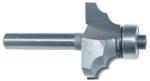 MAGNATE 3451 Classic Double Round Over Router Bit - 5/32" Radius; 1/2" Cutting Length; 1/4" Shank Diameter; 1-1/4" Shank Length; 1-1/8" Overall Diameter; 2-Flute Carbide Tipped with a Magnate BR-03 Bearing