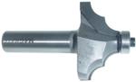 MAGNATE 3459 Classic Double Round Over Router Bit - 3/8" Radius; 7/8" Cutting Length; 1/2" Shank Diameter; 1-1/2" Shank Length; 1-1/2" Overall Diameter; 2-Flute Carbide Tipped with a Magnate BR-03 Bearing