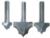 Double Bead Point Plunge Set - 3480: 3481, 3482, 3484, - 3/32" Cutting Diameter; 1/2" Cutting Length; 1/4" Shank Diameter; 2" Overall Length