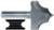 MAGNATE 3482 Double Bead Point Plunge Carbide Tipped Router Bit - 5/8" Radius; 2" Cutting Diameter; 1/2" Shank Diameter; 2" Shank Length; 2-Flute Carbide Tipped
