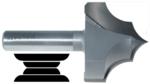 MAGNATE 3482 Double Bead Point Plunge Carbide Tipped Router Bit - 5/8" Radius; 2" Cutting Diameter; 1/2" Shank Diameter; 2" Shank Length; 2-Flute Carbide Tipped