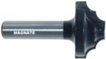 MAGNATE 3495 Double Bead Flat Plunge Router Bit - 1/2" Small Diameter; 1-1/2" Cutting Diameter; 1/4" Radius; 3/4" Cutting Height; 1/2" Shank Diameter, 2" Shank Length, 2-Flute Carbide Tipped
