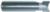 MAGNATE 350 Plunge Button Router Bit - 1/2" Cutting Diameter; 3/8" Button Diameter; 1/2" Shank Diameter; 1/4" Radius; 2" Shank Length; 2-Flute Carbide Tipped