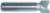 MAGNATE 351 Plunge Button Router Bit - 5/8" Cutting Diameter; 5/16" Button Diameter; 1/2" Shank Diameter; 3/16" Radius; 2" Shank Length; 2-Flute Carbide Tipped