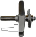 MAGNATE 3803C Raised Panel Router Bit, 5 Degree Face-Cut with Under Cutter - 1-3/8" Reveal ; 3-1/2" Overall Diameter; 1/8" Radius; BR-05 Bearing; 2-Flute Horizontal, 1/2" Shank Diameter, 1-1/2" Shank Length Carbide Tipped