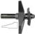 MAGNATE 3804C Raised Panel Router Bit, 15 Degree Face-Cut with Under Cutter - 1-3/8" Reveal ; 3-1/2" Overall Diameter; BR-05 Bearing; 2-Flute Horizontal, Carbide Tipped