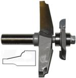 MAGNATE 3806C Raised Panel Router Bit, 12 Degree Face-Cut with Quarter Round with Under Cutter - 1-3/8" Reveal ; 3-1/2" Overall Diameter; 5/32" Radius; BR-05 Bearing; 2-Flute Horizontal, Carbide Tipped