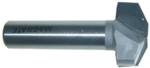 MAGNATE 3856 Raised Panel Groove, 25 Degree Face-Cut Router Bit - 1-1/8" Overall Diameter; 0.16" Profile Height; 3/8" Small Diameter; 1/2" Cutting Height; 1/2" Shank Diameter; 2-Flute Carbide Tipped