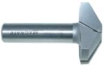 Magnate 3858 Raised Panel Groove, 25 Degree Face-Cut Router Bit - 1.575" Overall Diameter; 1/4" Profile Height; 1/2" Small Diameter; 9/16" Cutting Height; 1/2" Shank Diameter