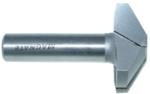 MAGNATE 3858 Raised Panel Groove, 25 Degree Face-Cut Router Bit - 1.575" Overall Diameter; 1/4" Profile Height; 1/2" Small Diameter; 9/16" Cutting Height; 1/2" Shank Diameter; 2-Flute Carbide Tipped