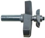MAGNATE 3863 Raised Panel Router Bit, 5 Degree Face-Cut with Under Cutter - 15/16" Reveal ; 2-5/8" Overall Diameter; 3/32" Radius; BR-40 Bearing; 2-Flute Horizontal, 1/2" Shank Diameter, 1-1/2" Shank Length Carbide Tipped