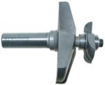 MAGNATE 3869 Raised Panel Router Bit, 18 Degree Face-Cut with Under Cutter - 1" Reveal ; 2-5/8" Overall Diameter; 1/8" Radius; BR-40 Bearing; 2-Flute Horizontal, Carbide Tipped