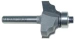 MAGNATE 3904 Wavy Edge Router Bit - 9/16" Cutting Height; 1/4" Shank Diameter; 2-1/8" Overall Length; 1/8" Radius; 1-1/8" Overall Diameter; 2-Flute Carbide Tipped