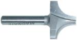 MAGNATE 3914 Plunge Roundover Router Bit - 3/8" Radius; 1/4" Small Diameter; 1/4" Shank Diameter; 1/2" Cutting Length; 1-1/4" Shank Length; 2-Flute Carbide Tipped