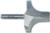 MAGNATE 3916 Plunge Roundover Router Bit - 1/2" Radius; 1/2" Small Diameter; 1/4" Shank Diameter; 7/8" Cutting Length; 1-1/4" Shank Length; 2-Flute Carbide Tipped