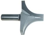 MAGNATE 3927 Plunge Roundover Router Bit - 1" Radius; 1/2" Small Diameter; 1/2" Shank Diameter; 1-3/8" Cutting Length; 1-1/2" Shank Length; 2-Flute Carbide Tipped