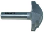 MAGNATE 3942 Large Cove Classic Plunge Router Bit - 2" Cutting Diameter; 1/2" Profile Height; 1/4", 1" Radius (Bead, Cove); 1/2" Shank Diameter, 2" Shank Length, 2-Flute Carbide Tipped