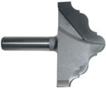 MAGNATE 3983 Triple Classic Plunge Router Bit - 3" Cutting Diameter; 1-5/8" Cutting Height; 1/2" Shank Diameter; 5/16" Radius; 2" Shank Length; 2-Flute Carbide Tipped