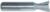 MAGNATE 403 14-Degree Dovetail Router Bit - 5/8" Cutting Diameter; 5/8" Cutting Height; 1/2" Shank Diameter; 2-7/8" Overall Length; Compatible with Legacy Mill for 90- or 120-degree indexed dovetail slots in 3-legged pedestals; 2-Flute Carbide Tipped