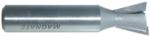 MAGNATE 403 14-Degree Dovetail Router Bit - 5/8" Cutting Diameter; 5/8" Cutting Height; 1/2" Shank Diameter; 2-7/8" Overall Length; Compatible with Legacy Mill for 90- or 120-degree indexed dovetail slots in 3-legged pedestals; 2-Flute Carbide Tipped