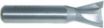 MAGNATE 404 14-Degree Dovetail Router Bit - 3/4" Cutting Diameter; 3/4" Cutting Height; 1/2" Shank Diameter; 3" Overall Length; Compatible with OmniJig; Compatible with Legacy Mill for 90- or 120-degree indexed dovetail slots in 3-legged pedestals