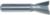 MAGNATE 405 14-Degree Dovetail Router Bit - 7/8" Cutting Diameter; 7/8" Cutting Height; 1/2" Shank Diameter; 3" Overall Length; Compatible with Legacy Mill for 90- or 120-degree indexed dovetail slots in 3-legged pedestals; 2-Flute Carbide Tipped