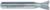 MAGNATE 413 14-Degree Dovetail Router Bit - 3/8" Cutting Diameter; 3/8" Cutting Height; 1/4" Shank Diameter; 2" Overall Length; 2-Flute Carbide Tipped