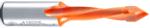 Amana 413006 Through-Hole Left-Handed Boring Bit, 57mm OAL x 10mm Shank - 6.0mm Cutting Diameter; V-Point, 35mm Cutting Height, Carbide Tipped