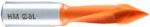Amana 413008 Through-Hole Left-Handed Boring Bit, 57mm OAL x 10mm Shank - 8mm Cutting Diameter; V-Point, 35mm Cutting Height, Carbide Tipped