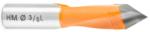 Amana 413009 Through-Hole Left-Handed Boring Bit, 57mm OAL x 10mm Shank - 3/8" Cutting Diameter; V-Point, 35mm Cutting Height, Carbide Tipped
