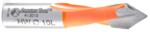 Amana 413010 Through-Hole Left-Handed Boring Bit, 57mm OAL x 10mm Shank - 10mm Cutting Diameter; V-Point, 35mm Cutting Height, Carbide Tipped