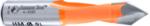 Amana 413090 Through-Hole Left-Handed Boring Bit, 57mm OAL x 10mm Shank - 9.0mm Cutting Diameter; V-Point, 35mm Cutting Height, Carbide Tipped