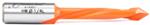 Amana 414007 Through-Hole Left-Handed Boring Bit, 70mm OAL x 10mm Shank - 1/4" Cutting Diameter; V-Point, 40mm Cutting Height, Carbide Tipped