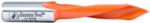 Amana 414008 Through-Hole Left-Handed Boring Bit, 70mm OAL x 10mm Shank - 8mm Cutting Diameter; V-Point, 40mm Cutting Height, Carbide Tipped