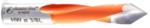 Amana 414009 Through-Hole Left-Handed Boring Bit, 70mm OAL x 10mm Shank - 3/8" Cutting Diameter; V-Point, 40mm Cutting Height, Carbide Tipped
