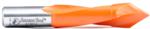 Amana 414012 Through-Hole Left-Handed Boring Bit, 70mm OAL x 10mm Shank - 12mm Cutting Diameter; V-Point, 40mm Cutting Height, Carbide Tipped